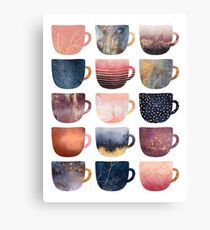 Pretty Coffee Cups 2 Canvas Print