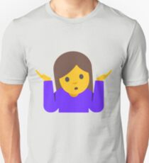 Camiseta unisex Persona encogiéndose de hombros Emoji
