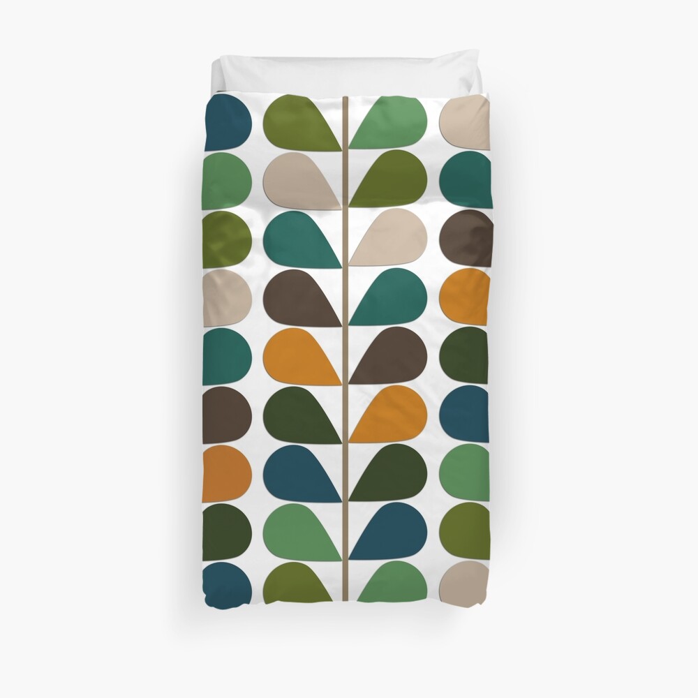 Retro 60s Mid Century Modern Pattern 2 Duvet Cover