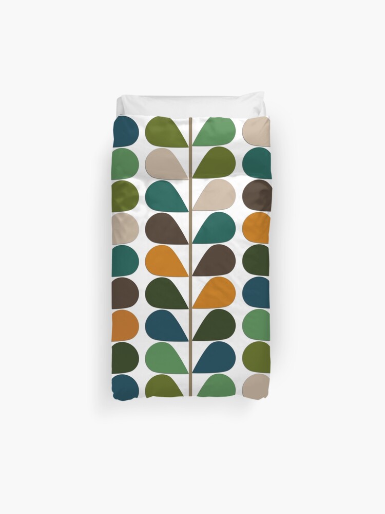 Retro 60s Mid Century Modern Pattern 2 Duvet Cover By Makanahele