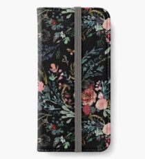 Mitternacht Blumen iPhone Flip-Case/Hülle/Skin