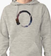 Zen Buddhism Enso Galaxy Brush Pullover Hoodie