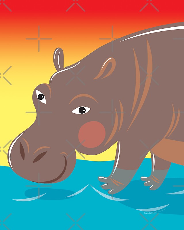 "Hippo" by Lyuda Redbubble