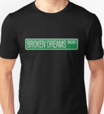 Camiseta unisex Señal de tráfico 005 Broken Dreams Boulevard