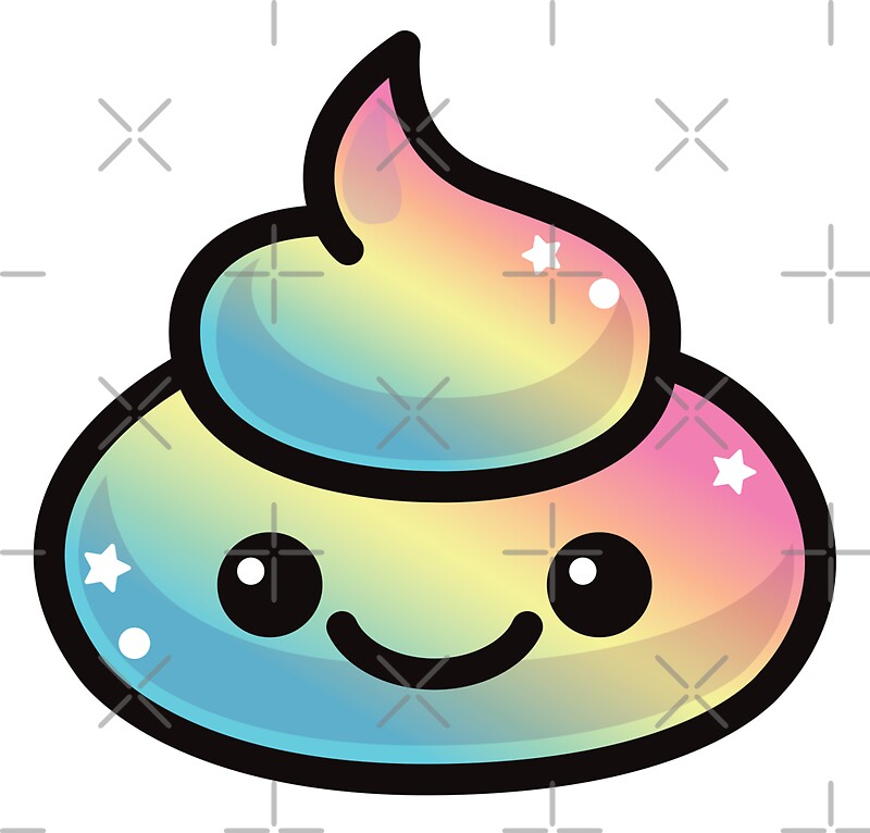 rainbow poop emoji pillow justice