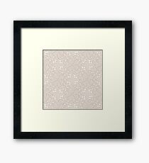 baroque lace beige pattern Framed Print