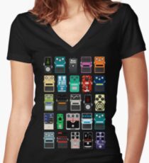 Pedal Board #2 Women's Fitted V-Neck T-Shirt