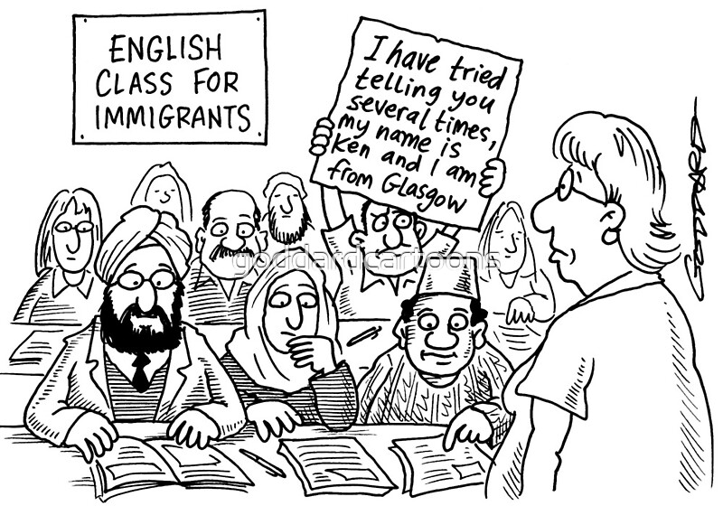 English Class For Immigrants By Goddardcartoons Redbubble English Class For Immigrants By Goddardcartoons Redbubble