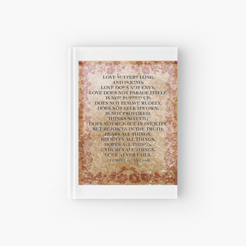 Love Is Bible Quote 1 Corinthians 13 4 8 Nkjv Hardcover Journal