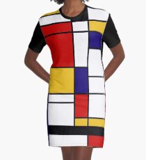 Mondrian Graphic T-Shirt Dress