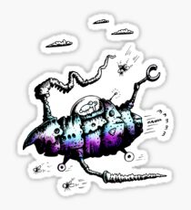The Steam Powered Ratship Sticker