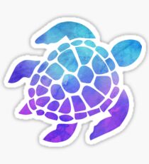 Sea Turtle Watercolor Blue and Purple Sticker