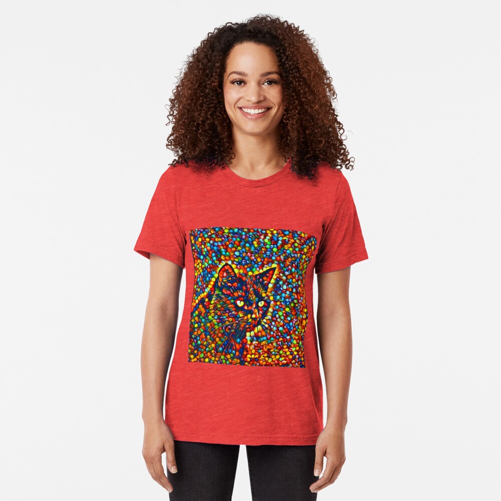 Cat Tri-blend T-Shirt