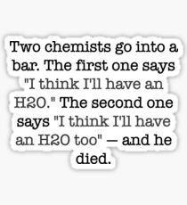 chemists in a bar Sticker
