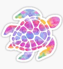 Sea Turtle Watercolor Rainbow Sticker