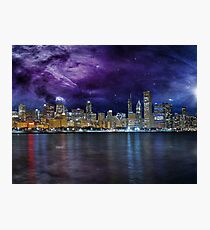 Spacey Chicago Skyline Photographic Print