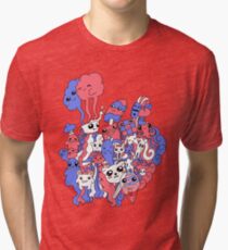 Blue&Red Tri-blend T-Shirt