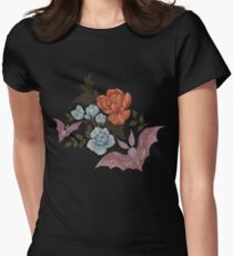 Botanical - moths and night flowers Women's Fitted T-Shirt