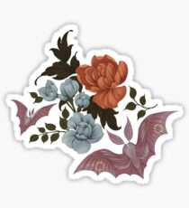 Botanical - moths and night flowers Sticker