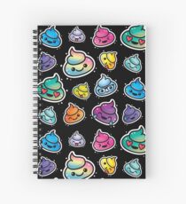 Cute Poop Emoji: Girls & Boys Rainbow Emoji Faces Spiral Notebook