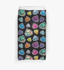 Cute Poop Emoji: Girls & Boys Rainbow Emoji Faces Duvet Cover