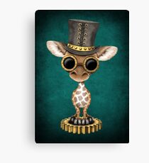 Steampunk Baby Giraffe Canvas Print