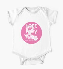 HOPE. PRAY. FIGHT. Breast Cancer Awareness One Piece - Short Sleeve