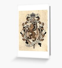 Gryphon Coat Of Arms Heraldry Greeting Card