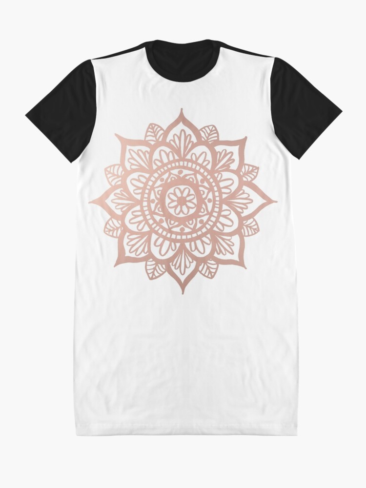 Vista alternativa de Vestido camiseta Nuevo Mandala de oro rosa
