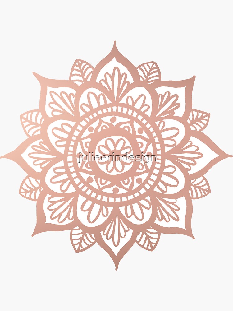Nuevo Mandala de oro rosa de julieerindesign