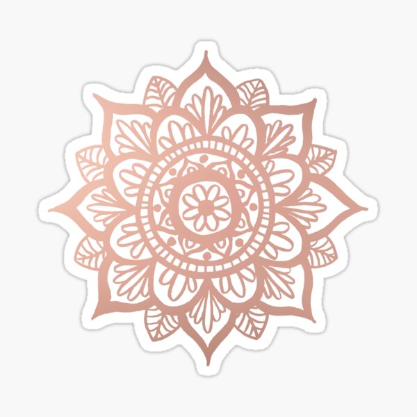 New Rose Gold Mandala Sticker