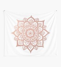 New Rose Gold Mandala Wall Tapestry