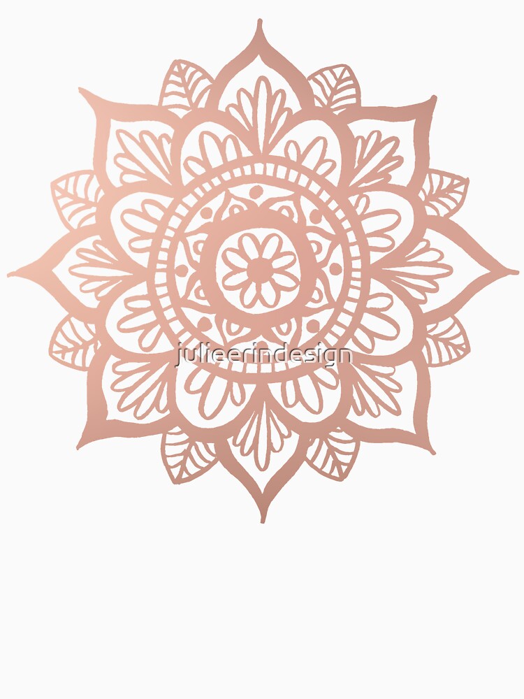 Nuevo Mandala de oro rosa de julieerindesign