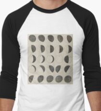 Antikes Mondphasen-Diagramm Baseballshirt mit 3/4-Arm