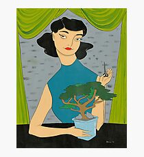 Girl with Bonsai Photographic Print