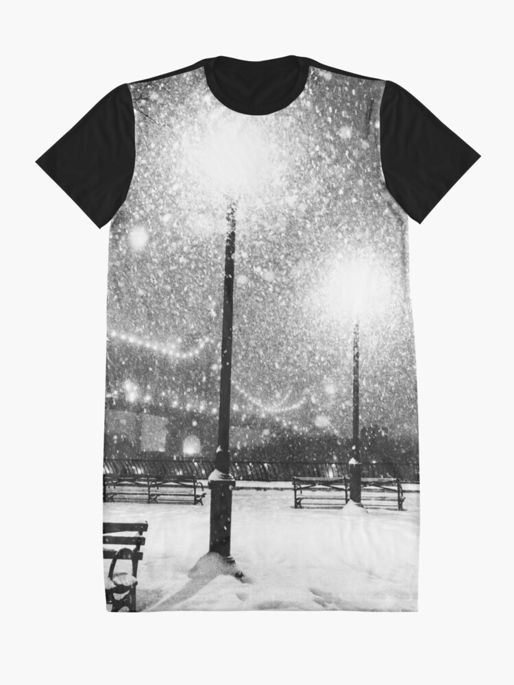 Alternate view of New York City Snow Graphic T-Shirt Dress