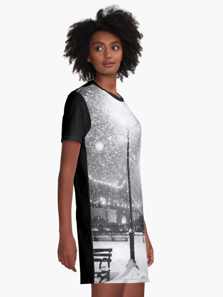 Alternate view of New York City Snow Graphic T-Shirt Dress