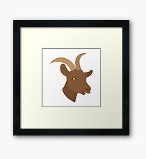 male boy goat face Framed Print