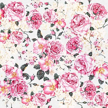Shabby chic grunge pink floral pattern Art Board Print for Sale