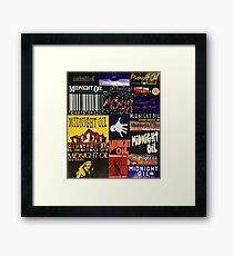 midnight oil fonts through the years Framed Print