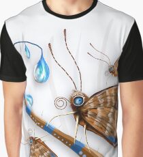 Butterflies and Raindrops Graphic T-Shirt
