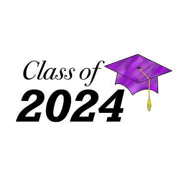 Class of 2024 - Purple Cap | Sticker