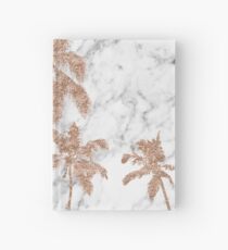 Rose Gold Marmor Palmen Notizbuch