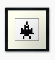Pixelart space fighter Framed Print
