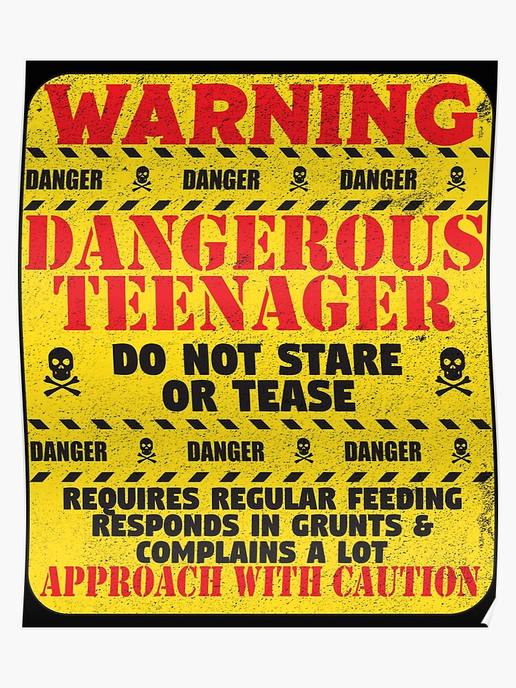WARNING TEENAGERS BEDROOM  FUNNY METAL SIGN HOME DECOR GREAT UNIQUE GIFT