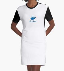 Docker Flat Logo - Docker Moby Graphic T-Shirt Dress