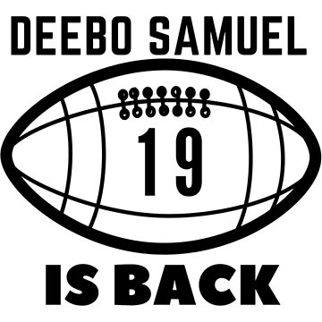 deebo samuel is back - black and white  Essential T-Shirt for