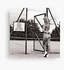 funny tennis court rules Canvas Print