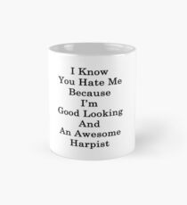 I Know You Hate Me Because I'm Good Looking And An Awesome Harpist Mug
