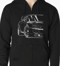 Best Toyota Supra Shirt Design 2JZ Zipped Hoodie